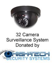 32 Camera Surveillance System donated by High Tech Security Systems
